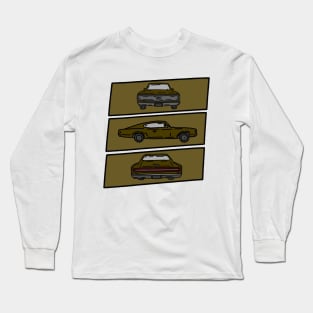 retro muscle car vintage illustration Long Sleeve T-Shirt